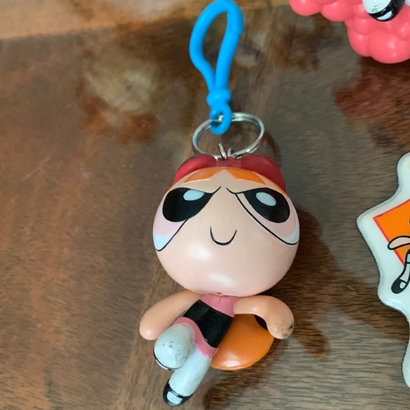 Powerpuff Girls Bundle Blossom Keychain Bubbles Pullback Car & Magnet vintage - Picture 3 of 11